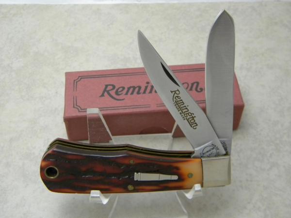 Remington Bullet 1991 R1178 Imitation Stag Mini Trapper Knife in Box Remington Bullet 1991 R1178 Imitation Stag Mini Trapper Knife in Box