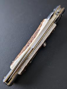 FRANK BELTRAME 23CM 9" BOYONET STILETTO AUTO IN NICE STAG HORN...NEW FRANK BELTRAME 23CM 9" BOYONET STILETTO AUTO IN NICE STAG HORN...NEW