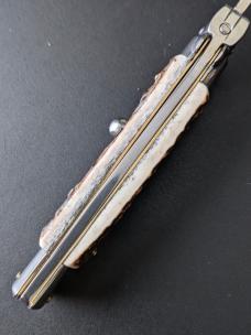 FRANK BELTRAME 23CM 9" BOYONET STILETTO AUTO IN NICE STAG HORN...NEW FRANK BELTRAME 23CM 9" BOYONET STILETTO AUTO IN NICE STAG HORN...NEW