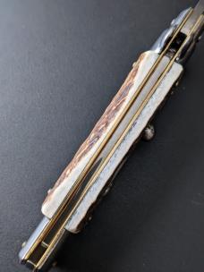 FRANK BELTRAME 23CM 9" BOYONET STILETTO AUTO IN NICE STAG HORN...NEW FRANK BELTRAME 23CM 9" BOYONET STILETTO AUTO IN NICE STAG HORN...NEW