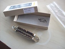 Hubertus Knife Solingen, Germany Large Size 11 Spear-Point Blade Genuine Stag/Antler NIB