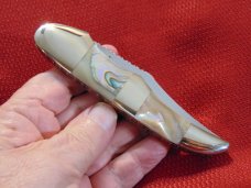 MINT PARKER CUSTOM SERIES CONQUISTADORS GENUINE ABALONE FOLDING HUNTER 1980'S MINT PARKER CUSTOM SERIES CONQUISTADORS GENUINE ABALONE FOLDING HUNTER 1980'S