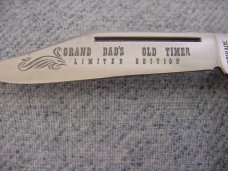 Fabulous Vintage SCHRADE Grand Dad's Old Timer, Limited 1st Edition, 1974 Etched Classic Stock Knife Fabulous Vintage SCHRADE Grand Dad's Old Timer, Limited 1st Edition, 1974 Etched Classic Stock Knife