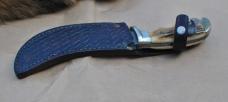 Anton Wingen Jr. Othello Germany Skinner 1950's 9 1/2" OAL Stag Finger Grooves  Thumb Guard 