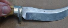 Anton Wingen Jr. Othello Germany Skinner 1950's 9 1/2" OAL Stag Finger Grooves  Thumb Guard 