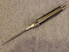 Frank Beltrame ITALIAN 9" Dark Horn Stiletto w/Bayonet Blade 4MM Frank Beltrame ITALIAN 9" Dark Horn Stiletto w/Bayonet Blade 4MM
