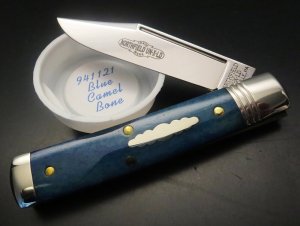 Great Eastern Cutlery Northfield UN-X-LD #94 Liberty Clip Point Blue Camel Bone GEC 941121
