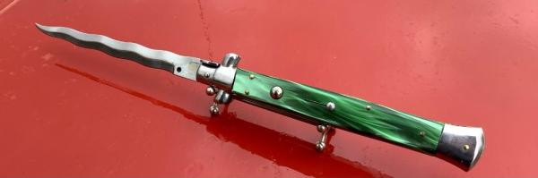 Italian SKM 13 Acrylic Green Kris Blade Italian SKM 13 Acrylic Green Kris Blade