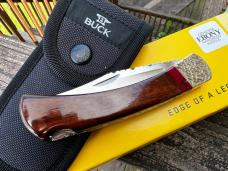 BUCK 110 LEROY REMER CUSTOM EXOTIC SNAKEWOOD FOLDING HUNTER