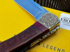 BUCK 110 LEROY REMER CUSTOM EXOTIC SNAKEWOOD FOLDING HUNTER