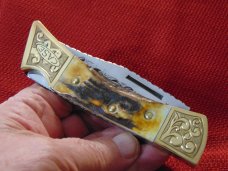MIB CASE XX USA  1981 HAMMERHEAD SHARK FACTORY CUSTOM STAG ENGRAVED BOLSTERS FILE WORKED