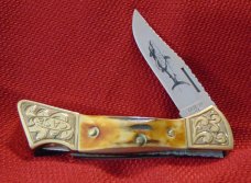 MIB CASE XX USA  1981 MAKO SHARK  FACTORY CUSTOM STAG ENGRAVED BOLSTERS FILE WORKED