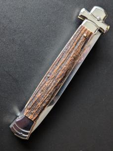 NIB 11"- 28cm Stag Horn A.G.A. Campolin Maltese lockback auto NIB 11"- 28cm Stag Horn A.G.A. Campolin Maltese lockback auto