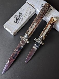 NIB STAG AGA CAMPOLIN "DOMINUS" SET OF 2!!! FULL 9" 23CM AND MINI 6" 15CM LEVERLOCKS NIB STAG AGA CAMPOLIN "DOMINUS" SET OF 2!!! FULL 9" 23CM AND MINI 6" 15CM LEVERLOCKS