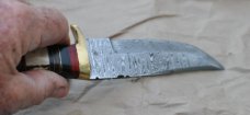Another Waziristan Custom 10 1/4" Full Tang Bone, Stag and Spacer Handle Flat Brass Pommel Leather 