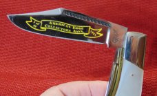 CARGILL ( CRIPPLE CREEK ) AMERICAN EDGE COLLECTORS CUSTOM MADE GUNSTOCK GENUINE PEARL #15 0F 70 1981 CARGILL ( CRIPPLE CREEK ) AMERICAN EDGE COLLECTORS CUSTOM MADE GUNSTOCK GENUINE PEARL #15 0F 70 1981