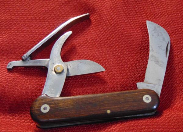  VINTAGE HOFFRITZ NY GERMANY GARDNER'S TOOL KNIFE RARE PATTERN