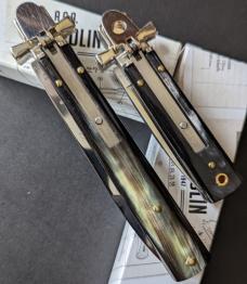 BRAZILIAN HORN AGA CAMPOLIN LEVERLOCK "DOMINUS" SET OF 2!!! FULL 9" 23CM AND MINI 6" 15CM BRAZILIAN HORN AGA CAMPOLIN LEVERLOCK "DOMINUS" SET OF 2!!! FULL 9" 23CM AND MINI 6" 15CM
