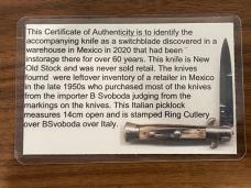 NOS 14cm Ring Cutlery B Svoboda picklock NOS 14cm Ring Cutlery B Svoboda picklock