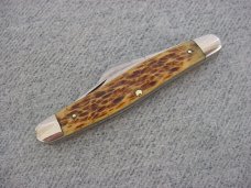 Vintage QUEEN(Capital Q with Crown - circa. 1945), Bone Handle, Classic Stockman's Pocket Knife Vintage QUEEN(Capital Q with Crown - circa. 1945), Bone Handle, Classic Stockman's Pocket Knife