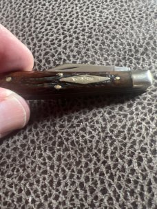 1905-1914 W R Case & Sons Bradford PA 6229 1/2 Goregous Rogers Bone Handle Tadpole With Diamond Shie