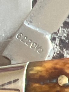 1905-1914 W R Case & Sons Bradford PA 6229 1/2 Goregous Rogers Bone Handle Tadpole With Diamond Shie
