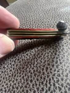 1965-69 CASE XX USA 6229 1/2 Red Bone Handle  Tadpole With Two Blades Plus Brass Pims & Liners