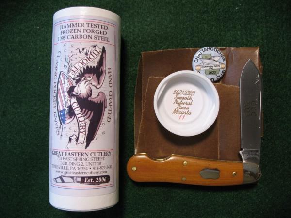 great eastern Tidioute cutlery smooth natural linen micarta # 562123 EO