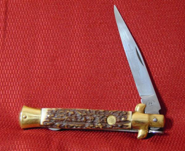 MINT CONDITION KISSING CRANE KC-48 ROSTFREI SOLINGEN GERMANY GENUINE STAG LOCKBACK STILETTO 