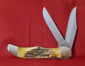 MINT IN BOX CASE XX USA 6.5265 SS 6265 BONE STAG FOLDING HUNTER  2015