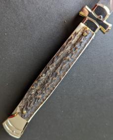NIB 11"- 28cm Stag Horn A.G.A. Campolin Maltese lockback auto NIB 11"- 28cm Stag Horn A.G.A. Campolin Maltese lockback auto