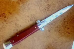 VINTAGE ITALIAN MILAINO SWITCHBLADE AUTO KNIFE 9.5" FULLY OPEN 4" BLADE