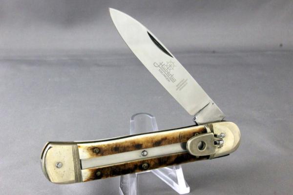 HUBERTUS Automatic with Spear Blade, Stag Handles, Mint Knife, Never Carried or Used, Free Shipping HUBERTUS Automatic with Spear Blade, Stag Handles, Mint Knife, Never Carried or Used, Free Shipping