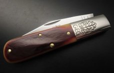 Great Eastern Cutlery #86 2-Acorn Barlow Rust Orange Natural Bone GEC 861121