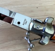 Italian Acrylic 15 inch Swivel, Falcon Badge dagger blade 