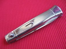 Vintage Italian All Metal Button Open/Close STILETTO Knife - Mint !