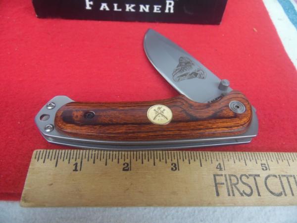 FALKNER AFRICAN WILDLIFE No.1 ELEPHANT WOOD HANDLE ON SS IN BOX COA PRINTED BLADE UNUSED FALKNER AFRICAN WILDLIFE No.1 ELEPHANT WOOD HANDLE ON SS IN BOX COA PRINTED BLADE UNUSED