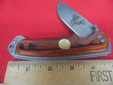 FALKNER AFRICAN WILDLIFE No.1 ELEPHANT WOOD HANDLE ON SS IN BOX COA PRINTED BLADE UNUSED FALKNER AFRICAN WILDLIFE No.1 ELEPHANT WOOD HANDLE ON SS IN BOX COA PRINTED BLADE UNUSED