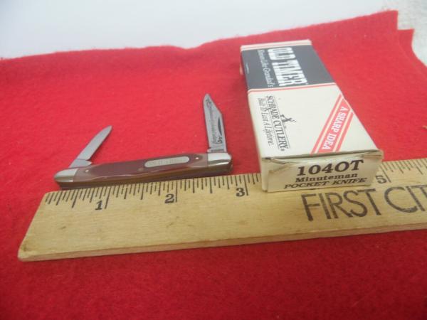 SCHRADE USA 104OT MINUTEMAN COMPLIMENTARY KNIFE IN BOX1990s VERY RARE