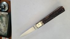 VINTAGE THE GUARDIAN HUBERTUS SOLINGEN ROSTFREI GERMAN AUTO KNIFE 3.75" HANDLE 2.75" BLADE TOTAL 6.5 VINTAGE THE GUARDIAN HUBERTUS SOLINGEN ROSTFREI GERMAN AUTO KNIFE 3.75" HANDLE 2.75" BLADE TOTAL 6.5