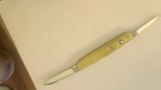 VINTAGE 1940's G. SCHRADE KNIFE CO B'PORT CT PRESTO 3.25" DOUBLE CROSS AUTO POCKET PEN KNIFE VINTAGE 1940's G. SCHRADE KNIFE CO B'PORT CT PRESTO 3.25" DOUBLE CROSS AUTO POCKET PEN KNIFE