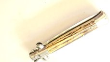VINTAGE STILETTO B Rostfrei (rust free). 4.78" Stag Antler/ 3.78" BLADE Stiletto Auto Knife VINTAGE STILETTO B Rostfrei (rust free). 4.78" Stag Antler/ 3.78" BLADE Stiletto Auto Knife