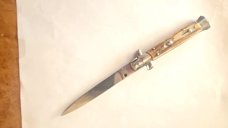 VINTAGE STILETTO B Rostfrei (rust free). 4.78" Stag Antler/ 3.78" BLADE Stiletto Auto Knife VINTAGE STILETTO B Rostfrei (rust free). 4.78" Stag Antler/ 3.78" BLADE Stiletto Auto Knife