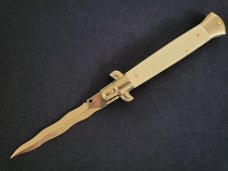 *NOS* Frank Beltrame ITALIAN 9" WHITE PEARLEX Stiletto w/KRISS Blade *NOS* Frank Beltrame ITALIAN 9" WHITE PEARLEX Stiletto w/KRISS Blade