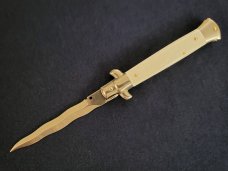 *NOS* Frank Beltrame ITALIAN 9" WHITE PEARLEX Stiletto w/KRISS Blade *NOS* Frank Beltrame ITALIAN 9" WHITE PEARLEX Stiletto w/KRISS Blade