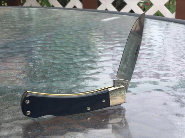 Schrade Old Timer 5OT Bruin with Canyon Blue Richlite Handles