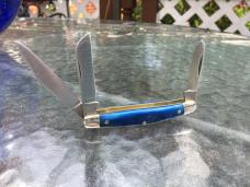 Schrade Old Timer 34OT Middleman Jack with Smooth Dark Lapis Blue Bone Handles