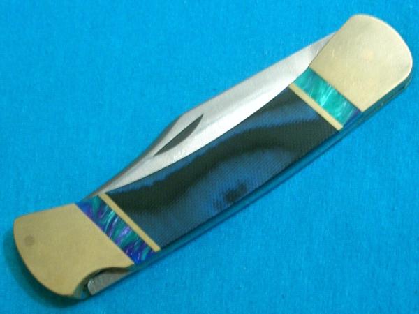 VINTAGE CUSTOM BUCK 110 2 DOT BLUE MICARTA USA LOCKBACK FOLDING HUNTER POCKET KNIFE KNIVES OLD VINTAGE CUSTOM BUCK 110 2 DOT BLUE MICARTA USA LOCKBACK FOLDING HUNTER POCKET KNIFE KNIVES OLD