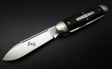 Great Eastern Cutlery #35 Beer & Sausage Bar Tool Knife PLUS Leather Slip Gabon Ebony GEC 352320 Great Eastern Cutlery #35 Beer & Sausage Bar Tool Knife PLUS Leather Slip Gabon Ebony GEC 352320