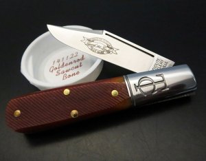 Great Eastern Cutlery #14 TC Barlow Goldenrod Sawcut Bone Clip Point GEC 141122